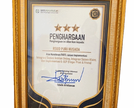 Rumah Sakit Umum Daerah Puri Husada Tembilahan Mendapatkan Penghargaan dari BPJS Kesehatan atas Integrasi Sistem Layanan